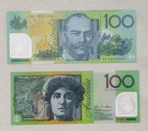 Úc 50 100 đô la trong suốt nhựa Matte màu Prop Lưu ý thực tế hiệu quả cho bộ phim phim Quà Tặng - Product Image 2