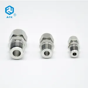 管件NPT螺纹适配器3/8 "OD管x 1/4" 公NPT