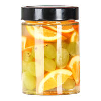 Venta al por Mayor de Frascos de Vidrio Transparentes Redondos de 4oz, 8oz y 12oz para Alimentos, Gelatina, Salsas, Miel, Mermelada y Encurtidos, con Tapa Hermética de Plástico