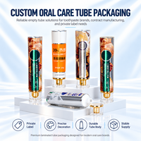 Tubes de dentifrice laminés en aluminium et plastique, emballage vide, impression UV personnalisée, bouchon à vis 12,7-35 mm, soins bucco-dentaires