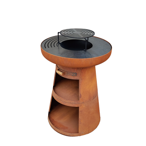 Parrilla <span class=keywords><strong>de</strong></span> Barbacoa <span class=keywords><strong>de</strong></span> Diseño Innovador, Brasero <span class=keywords><strong>de</strong></span> Acero Corten para Exteriores con Parrilla para Asar - Product Image 3