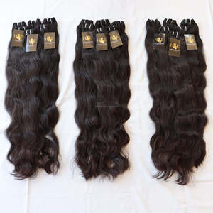 Mechones de pelo lacio y sedoso Remy, cabello humano indio virgen 100% sin procesar, con cutícula, Línea H - Product Image 2