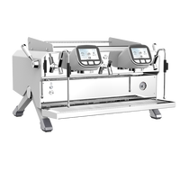 Machine à café expresso professionnelle semi-automatique à double groupe en acier inoxydable pour hôtel, avec chaudière à vapeur de 12 L et puissance de 5600 W