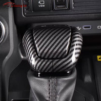 Accessoires intérieurs de voiture, pommeau de levier de vitesses en plastique de haute qualité, aspect carbone, couvre-tête de levier de vitesses, compatible avec Toyota Land Cruiser Prado 2024