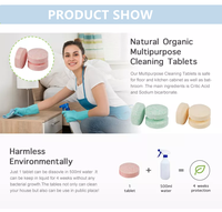Tablettes effervescentes pour savon à main, tablette nettoyante pour la vaisselle, tablette nettoyante biodégradable, vente chaude, salle à manger