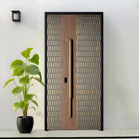 Porte d'entrée moderne en aluminium moulé polymère, étanche, pour cuisine, ferme, école, extérieur, avec isolation phonique