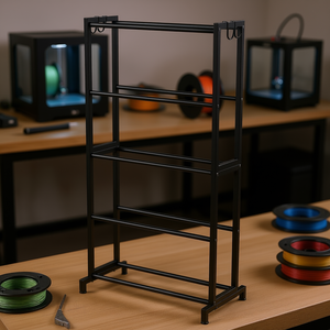 Estante de almacenamiento de filamentos para impresora 3D de 5 niveles, soporte metálico para bobinas, para organizar accesorios de impresora - Product Image 2