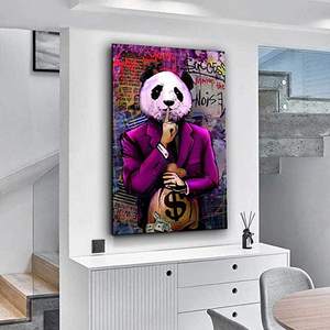 Peintures d'art mural Graffiti Money Dollar <span class=keywords><strong>Panda</strong></span> <span class=keywords><strong>Poster</strong></span> Peinture décorative Toile Art mural Affiches de salon - Product Image 5