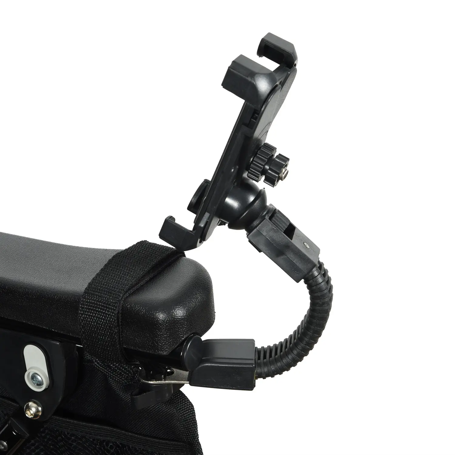 電動車椅子とウォーカー用のクランプベース調整可能なタブレットスタンド付き車椅子iPadマウント用の電話とタブレットホルダー