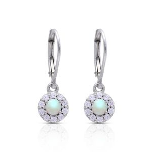 Pendientes de Lujo de Plata de Ley 925 con Ópalo Natural de 5 MM y 1 Quilate con Engaste de Garra |   Joyería de Ópalo Genuino - Product Image 3
