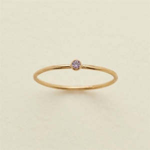 Anillo de Dedo de Acero Inoxidable con Piedra de Nacimiento, Joyería Sencilla y Elegante para Mujer - Product Image 6