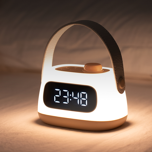 Solar Rechargeable Crystal Table Lamp Warm White Touch Control 10 LED Night Light Alarm Clock For Living Room Home