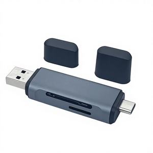 قارئ بطاقات USB-C وUSB من SYONG بغلاف ألومنيوم لبطاقات SD/Micro SD/SDHC/SDXC/<span class=keywords><strong>MMC</strong></span> - Product Image 1