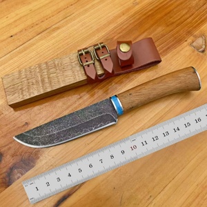 Couteau de poche pliable de haute qualité avec manche en bois et lame en acier inoxydable, personnalisable OEM, couteau de survie portable pour le camping, DIY - Product Image 2