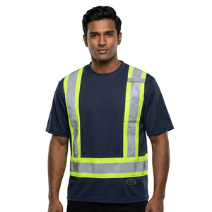 2025 Work <b>Shirts</b> Wholesale Breathable Oem Reflective Safety <b>Hi</b> <b>Vis</b> <b>T</b> <b>Shirts</b> Short Sleeve High Visibility <b>T</b> <b>Shirt</b> - Product Image 1
