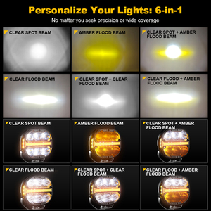 Feux de position LED fumés ambre pour camion ODM, feux de toit LED pour pick-up, voiture tout-terrain <span class=keywords><strong>4x4</strong></span> - Product Image 3