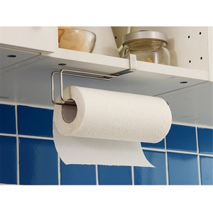 Wholesale Zinc Alloy Wall-Mounted Kitchen Paper <b>Towel</b> <b>Rack</b> with Self-Adhesive <b>Storage</b> for Roll and Cling Film - Product Image 5