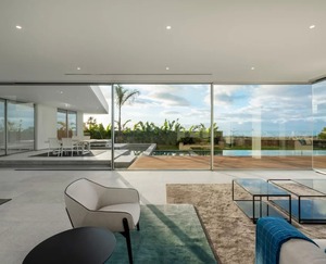 Nội Thất Hiện Đại Nhôm Không Khung Cửa Kính Trượt Với Móc Khóa Cho Ngôi Nhà Sân - Product Image 4