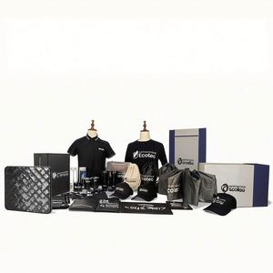 Design Professional High Quality Custom Logo PU Leather Business Tote Durable Reusable Promotion Events Gifts Welcome Black - Product Image 1