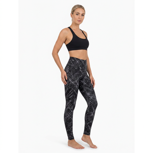 Leggings de sport à taille haute pour femmes, imprimés par sublimation, respirants, pour la course, la gym et le fitness, avec motifs personnalisés OEM - Product Image 2