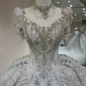 Jancember DW0149 Vestidos de Novia Cortos con Lentejuelas y Escote Imperio - Product Image 6