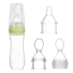 Ensemble de biberons en silicone à tête de cuillère souple pour la formation des bébés, 3 pièces - Product Image 3