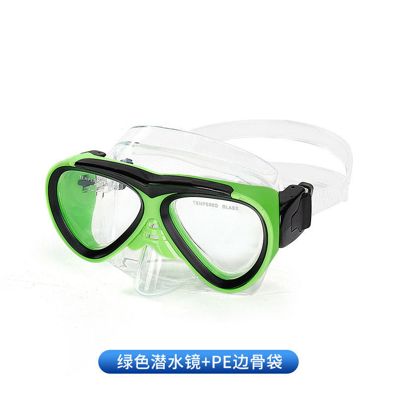 Green diving mask PE side rib bag