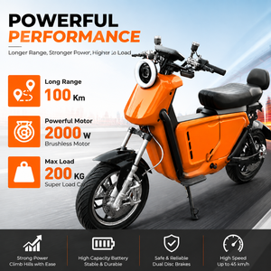 Moto tout-terrain électrique 48V 60V 72V UE, 2000W, 16 pouces, triple tension, haute puissance - Product Image 1
