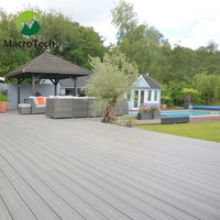 Lantai Dek WPC Modern Terlaris 145*22.5mm Co-extrusion Anti-Slip dengan Emboss 3D Ramah Lingkungan