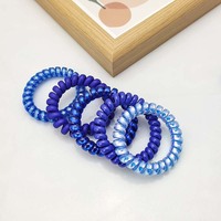 2025 nouveau Style transfrontalier adulte bandeaux Transparent bleu élastique en plastique cheveux corde accessoire filles tissu téléphone bandeau