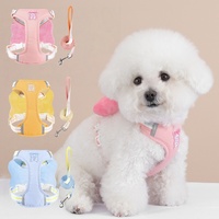 animal de compagnie chien chat accessoires luxe teckel nœud papillon sans traction corde laisse chien chat laisse harnais set