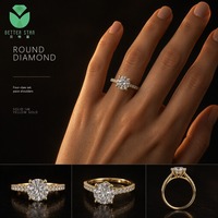 Bague de mariage pour femme Better Star en or massif 14K/18K avec diamant de laboratoire 1-3 carats couleur D VVS1&VS1 certifié IGI taille brillant