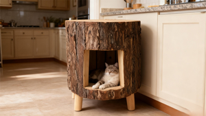 Komfortables Erhöhtes Katzenbett Haustier-Katzenhaus Gemütliches Bett für Pelzige Freunde Rattan-Kunsthandwerk Katzenhaus - Product Image 6