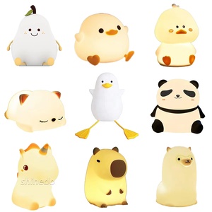 Mềm dễ thương Vịt ánh sáng ban đêm cạnh giường ngủ Squishy Silicone Dimmable có thể sạc lại Thú nhồi bông đặt vịt đèn/vịt ánh sáng - Product Image 1