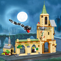 JIESTAR JJ9024 540PCS Série Street View Modèle de Blocs de Construction Cour d'Hogwarts Jouet Éducatif Technique Cadeau de Festival