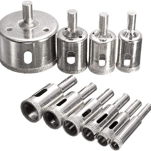Nanrui Diamond Hole Saw Kit 10 Piece Set For Glass Tile Marble <b>Drilling</b> Bright Finish Hex Shank - Product Image 4