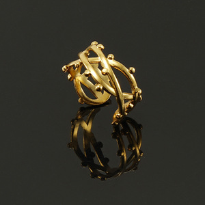 Zogxin Geometric Opening <b>Adjustable</b> <b>Ring</b> Gold Steel Color Women's Fashion Jewelry - Product Image 4