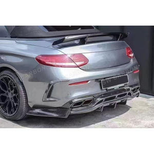 ดิฟฟิวเซอร์หลังคาร์บอนไฟเบอร์สำหรับรถยนต์เมอร์เซเดส-เบนซ์ W205 คูเป้ ซีดาน C63 <span class=keywords><strong>AMG</strong></span> <span class=keywords><strong>C63S</strong></span> ปี 2015-2017 กันชนหลัง - Product Image 6