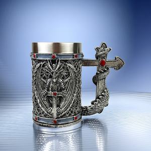 Nuova Tazza Drago Volante in Acciaio Inox Bafengte per Whisky Birra Caffè Festa Bar Tazze da Birra in Resina a Forma di Croce - Product Image 2