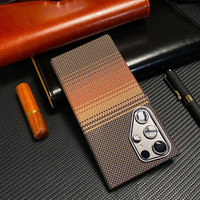 Coques de Téléphone Portable Mince de Luxe à Texture Fibre de Carbone Anti-Choc Mat en PC Magnétique pour S26 S25 S24 Ultra Sjk1021
