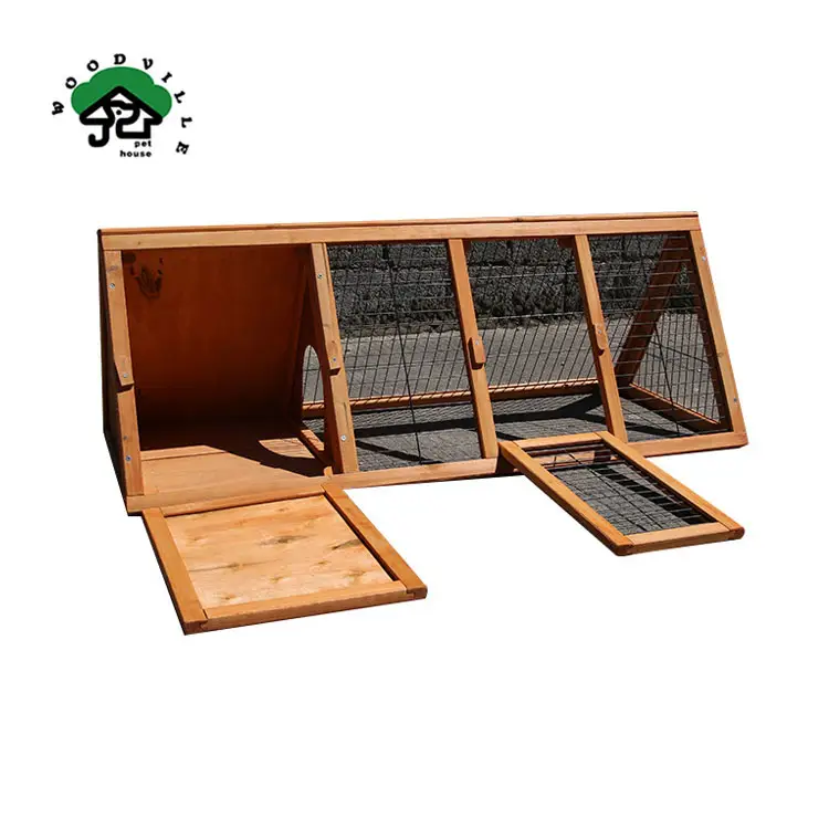 Wooden Rabbit House Outdoor Bunny Cage Chinese Fir Wood Guinea Pig House for rabbit