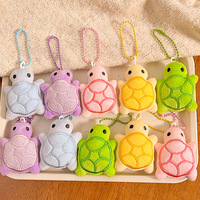 Porte-clés en peluche tortue mignon en gros, pendentif créatif petit animal, décoration souple pour sac à dos, cadeau souvenir promotionnel personnalisé