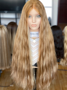 Envío Gratis, Cabello Humano Europeo 100% Virgen, Encaje Transparente HD, Largo de 26 Pulgadas, Súper Ligero, con Mechas, Ondulado, para Mujeres Judías - Product Image 3