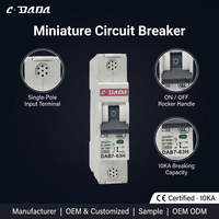 Disjoncteur miniature CDADA DAB7-63 2P de haute qualité à prix abordable pour 250V, capacité de coupure de 4,5KA
