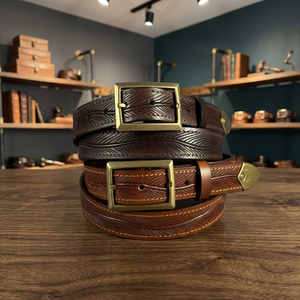 Custom BS INTERNATIONAL Unisex <b>Cow</b> Hide Leather Belts Steel Square Pin Waterproof Eco-Friendly High Strength Heavy Duty 3.8 CM - Product Image 1