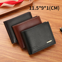 Dompet pendek portabel banyak kartu pria kulit PU ramping desainer mewah dompet tempat kartu merek pabrikan tas kustom dompet pendek