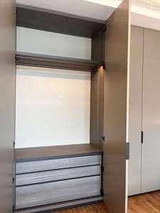 Muebles de dormitorio de madera de doble color Diseño de armario Combinación de colores laminados - Product Image 4