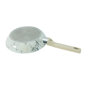 Ensemble de 3 poêles antiadhésives modernes à motif marbre, en <span class=keywords><strong>aluminium</strong></span> forgé, <span class=keywords><strong>sans</strong></span> <span class=keywords><strong>PFOA</strong></span>, compatibles induction, avec couvercles en verre - Product Image 4