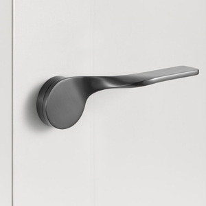 <span class=keywords><strong>Maniglia</strong></span> per Porta Interna in Acciaio Nero Satinato Design Moderno Coppia di Maniglie Ritorte in Lega di Zinco per Uso Interno - Product Image 2