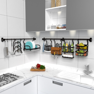 Organizador <span class=keywords><strong>de</strong></span> <span class=keywords><strong>pared</strong></span> <span class=keywords><strong>de</strong></span> cocina para ahorrar espacio, <span class=keywords><strong>escurridor</strong></span> <span class=keywords><strong>de</strong></span> platos con bandeja <span class=keywords><strong>de</strong></span> drenaje, soporte para platos negro colgante <span class=keywords><strong>de</strong></span> acero inoxidable - Product Image 3